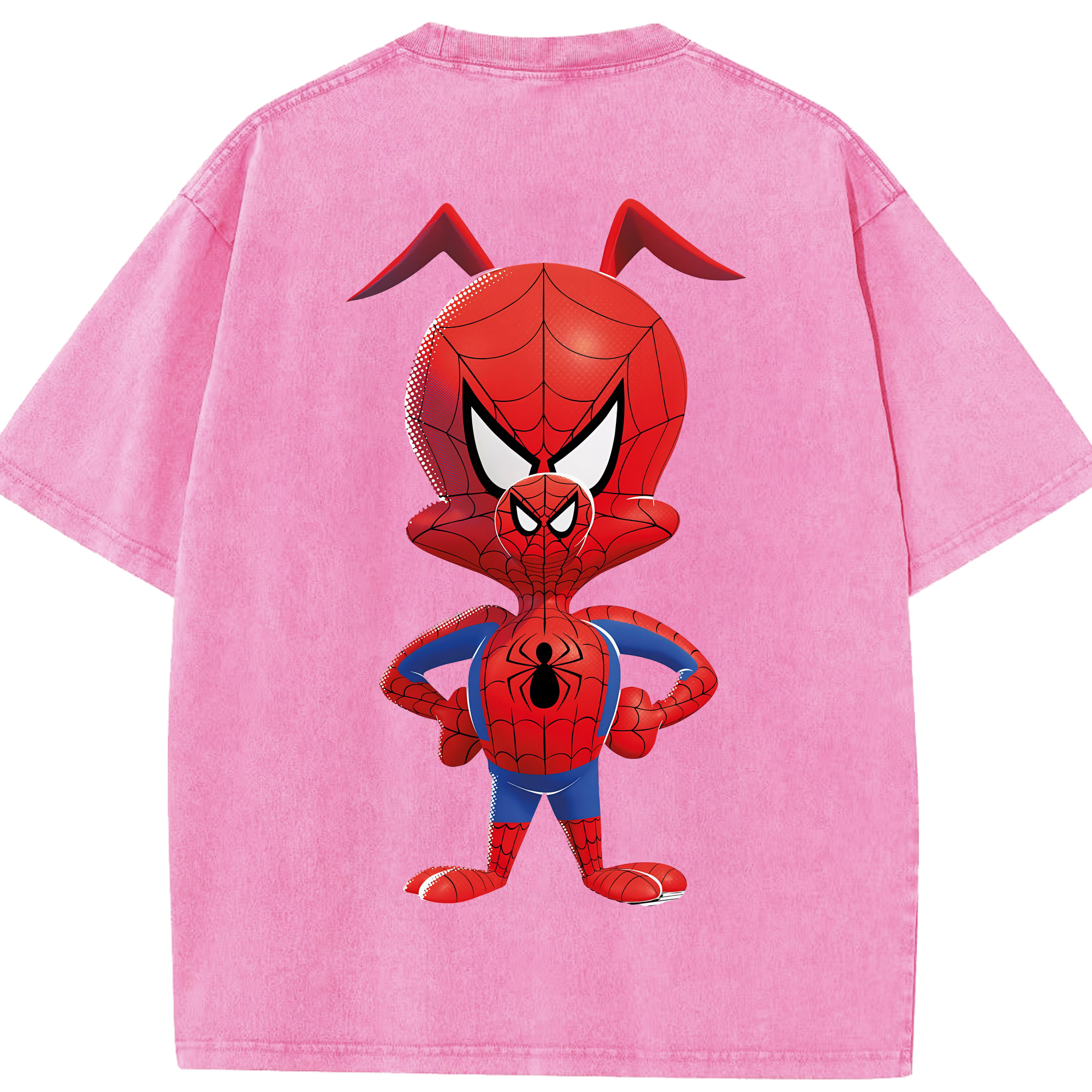 （画像用） Spider Man スパイダーマン 綿100% ヴィンテージ風 半袖Tシャツ（背面プリント）